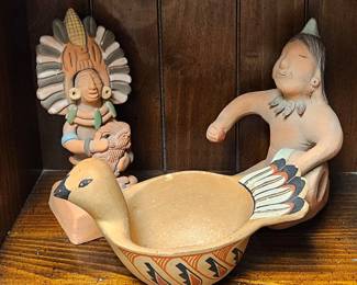 Hand-painted Pueblo Pottery Pieces