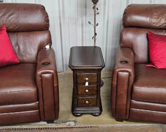 Leather theater recliners