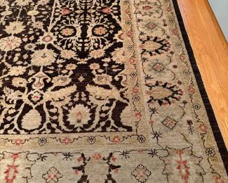 Traditional hand knit wool rug