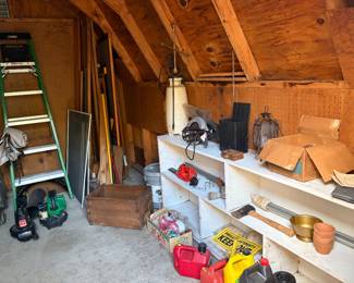 Shed has tools