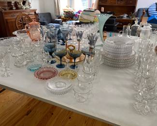 Tons of Candlewick glassware and dishes