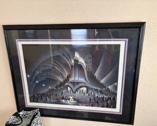 Robert Hoppe lithograph with papers
