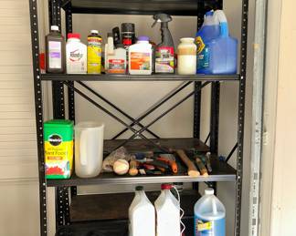 Chemicals, sprays, hand tools, jugs