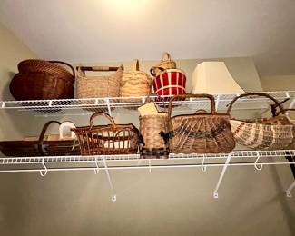 Woven baskets, assorted sizes