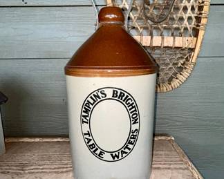 Antique Tamplin's Brighton stoneware water dispenser jug