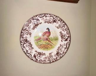 Spode Woodland pheasant decorative wall plate
