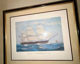 Framed Clipper Ship 'Shannon' nautical print, Dutton