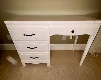 White painted wood desk - $120