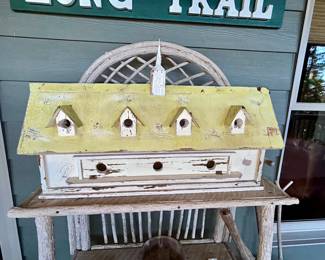 Rustic multi-hole birdhouse