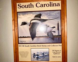 Framed 1997-98 SC Duck Stamp print, Old Squaws
