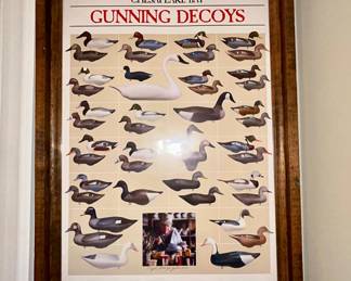 Framed Chesapeake Bay Gunning Decoys poster, Capt. Harry Jobes