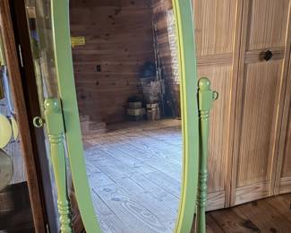 wooden cheval mirror. Fun!