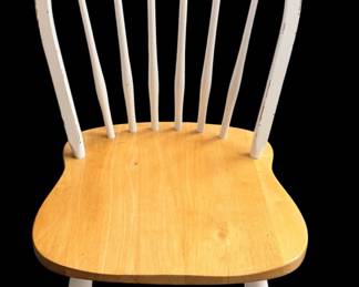 Pair of two-tone Windsor-style dining chairs