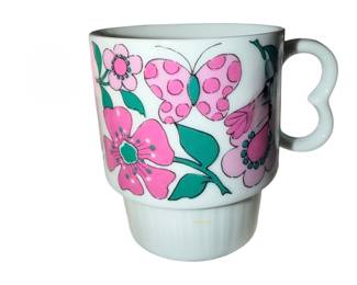 1970s retro stackable ceramic coffee mug