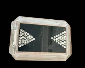 Vintage compact with rhinestones