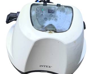 an Intex Krystal Clear Saltwater System used for sanitizing above-ground swimming pools