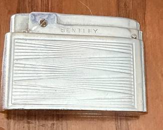 vintage Bentley butane pocket lighter made in Austria, dating back to the mid-20th century (circa 1960s).