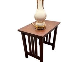 Mission style end table