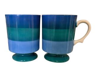 Overview The selected region highlights a vintage Holt Howard footed pedestal coffee mug, a highly collectible piece of Mid-Century Modern (MCM) kitchenware manufactured in Japan in 1966.