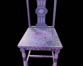 Everybody needs a purple blessing chair! This handpainted beauty is sturdy and ready to add some color to your life!