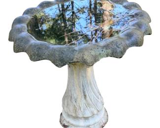 Concrete birdbath
