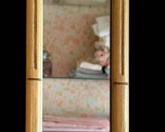 Rectangular mirror in a faux  bamboo frame