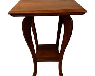 Vintage French Oak Side Table, Plant Stand, Two Tier