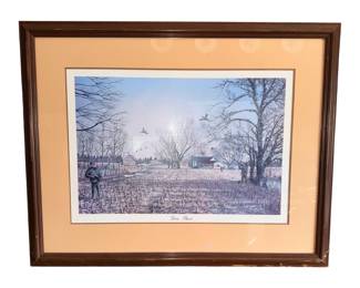 Framed print Dove Shoot signed by the artist