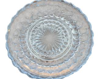  Anchor Hocking Sapphire Blue Bubble Depression Glass Plates