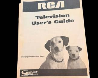 The original RCA television users guide that goes with the TV