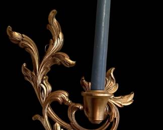 Pair of candle wall sconces