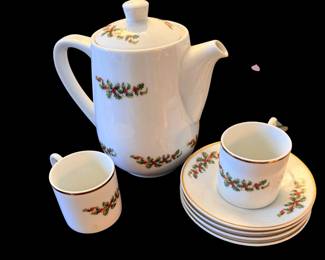 Vintage Christmas tea set