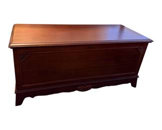 vintage Lane Mahogany Cedar Chest, typically produced around the 1940s to 1950s. 