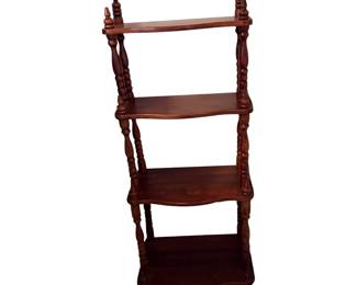 freestanding four-tier wooden étagère