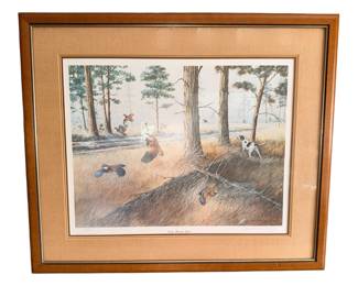 Frame print early morning, action signed by the artist