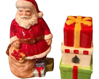 Spode Christmas Tree Figural Santa Salt & Pepper Set