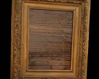 Vintage ornate wooden picture frame