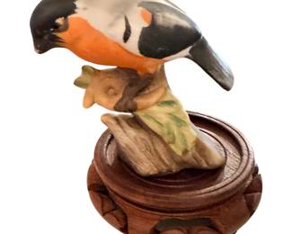 Vintage bullfinch bird figurine
