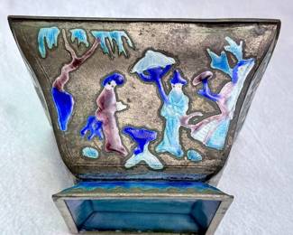 19th Century Chinese Cloisonné Square Bowls