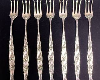 Goldstein Sterling Silver Oyster Forks & Tong set