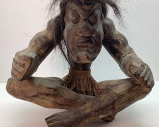 Primitive Tribal Teak Carved Power Idol