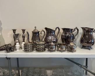 Silver plate pitchers