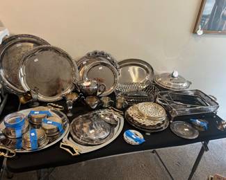 Silver plate dishes