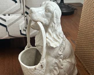 Vintage ceramic dog planter