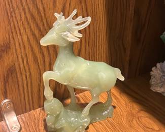 Stone carved deer