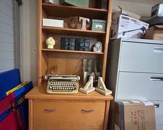 Two piece desk/cabinet