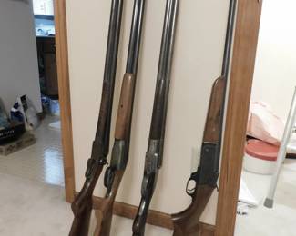 Eclipse No. 5213 Side by Side, Dual Hammer, 12 ga. Shotgun, made in Belgium, J. C. Higgins Model 101.7 16 ga. Double Barrel Side by Side Shotgun, LEFEVER 12 ga. Double Barrel Shotgun, Companhia Brasileira De Cartuchos Model SB 20ga. Single Shot 