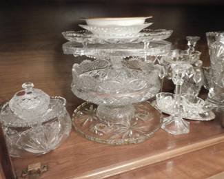Pressed Glass & Cut Glass Pieces