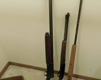Browning A5 12ga. Shotgun, made in Belgium, Winchester model 190, Semi-Automatic 22 cal. Springfield Model 87A, 22cal.