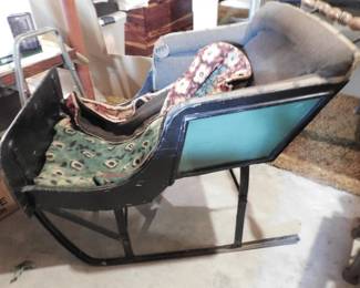 Antique Child Push Sleigh 